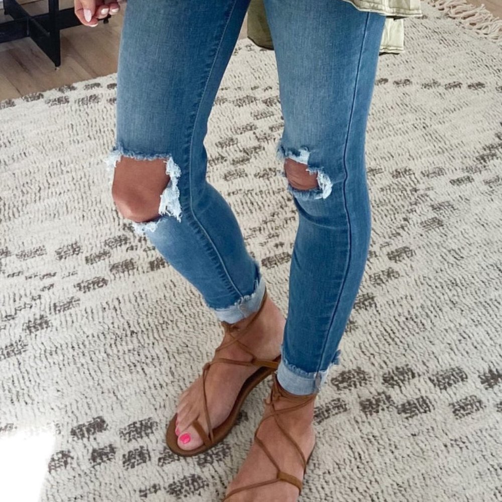 Shop Talulah Be Free Busted Knee Skinnies